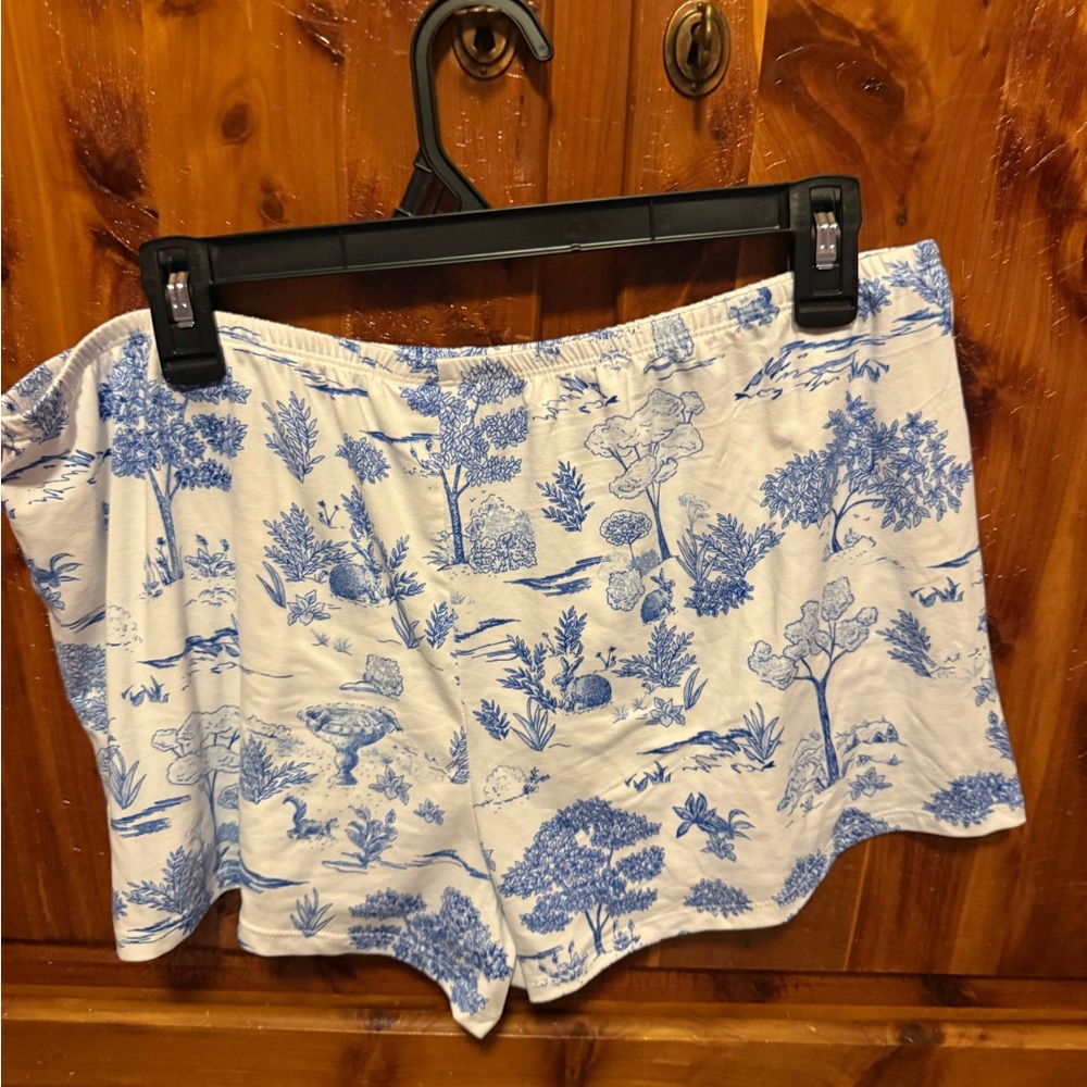 Blue and White Knit Cami Tap Set Size Large 12-14! NWT - Picture 3 of 7